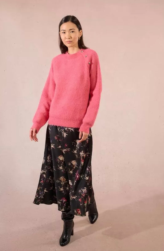 Ladies Knitted Sweater Coral