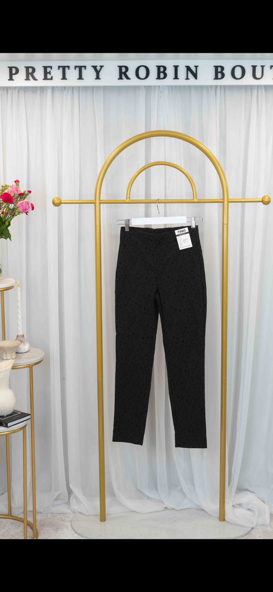 Pinns Black Jacquard Trouser 302CT