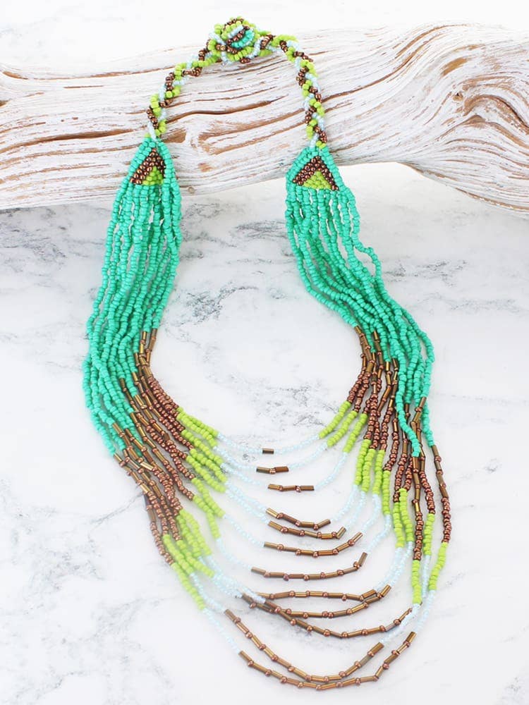 LAYERED BEADED NECKLACE