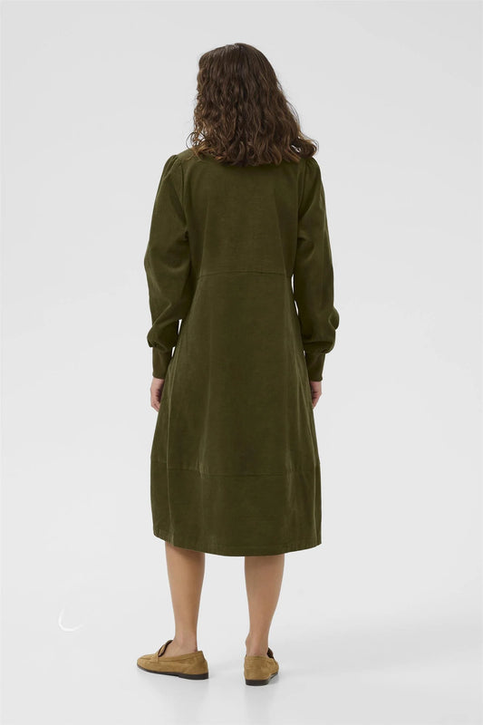 Rhaena LS Dress Burnt Olive