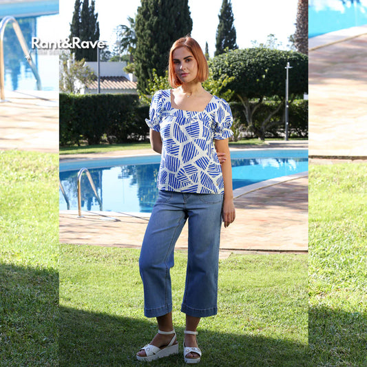 Etta cropped wide leg jeans