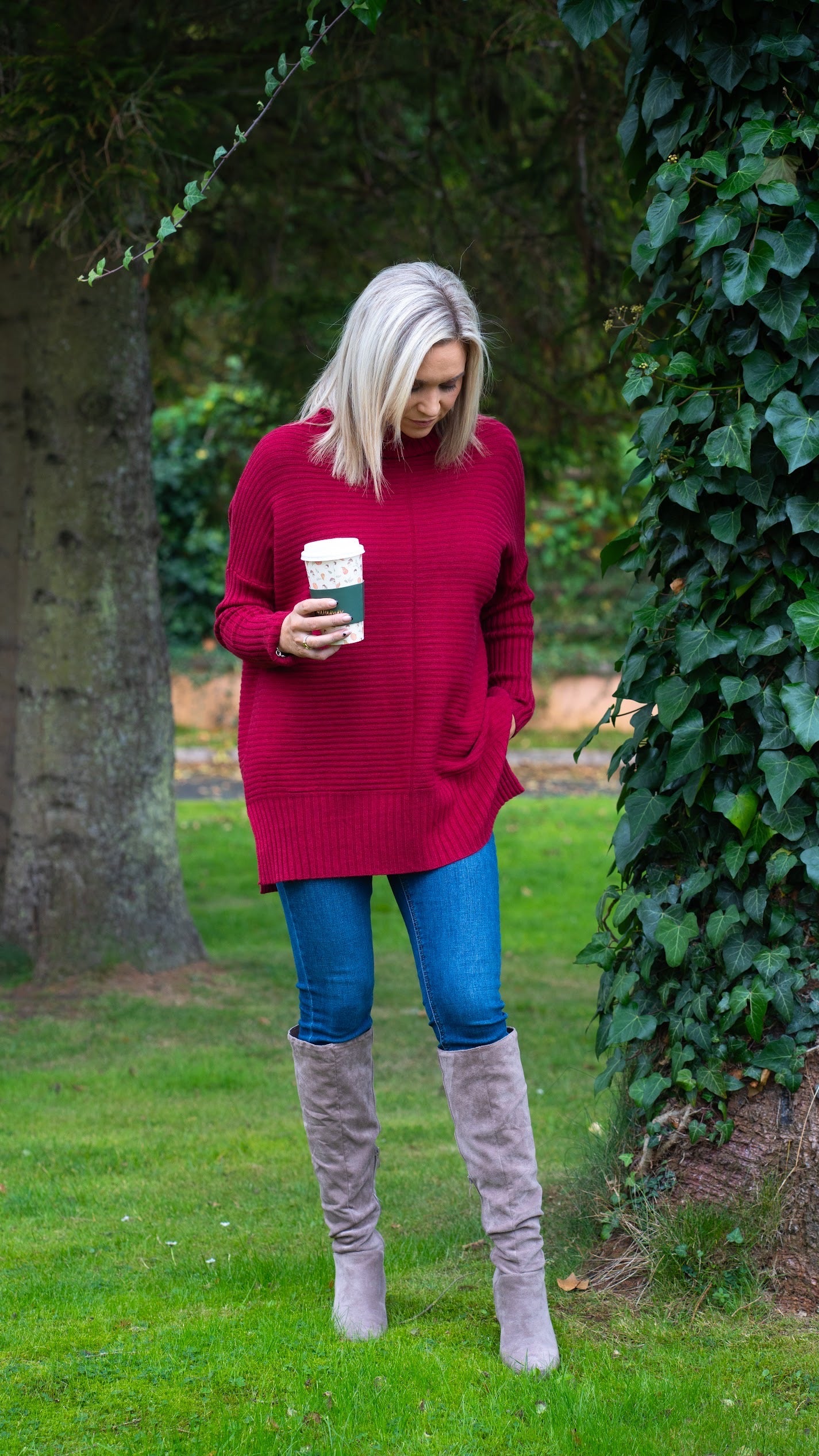 Maroon longline Jumper