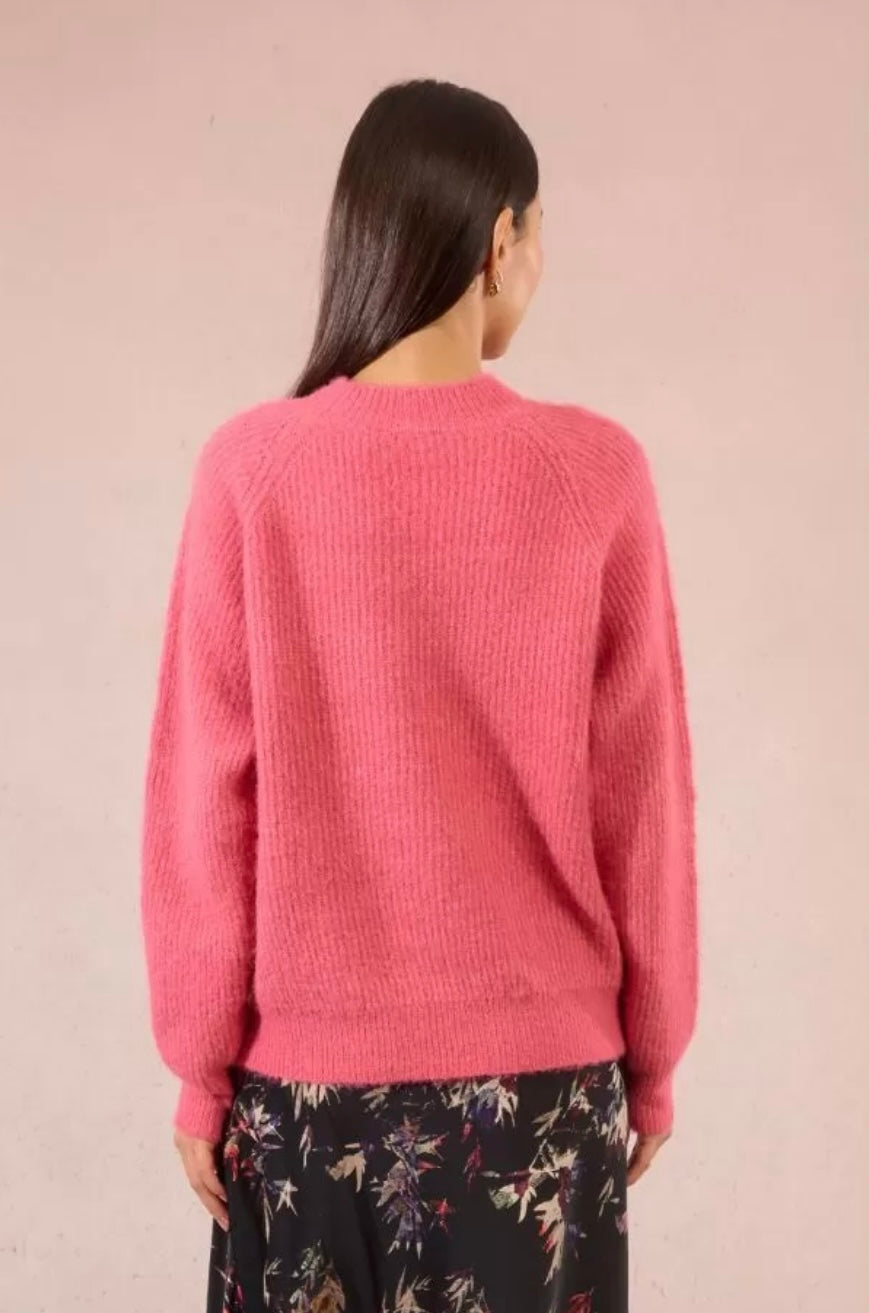 Ladies Knitted Sweater Coral