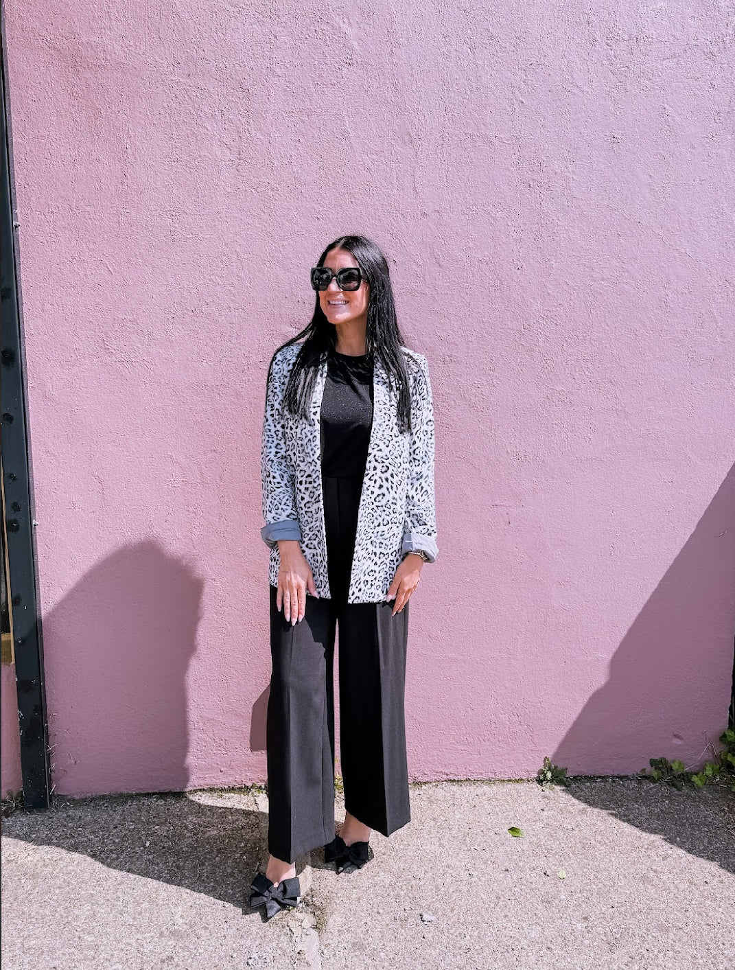 SLshirley printed fold up blazer