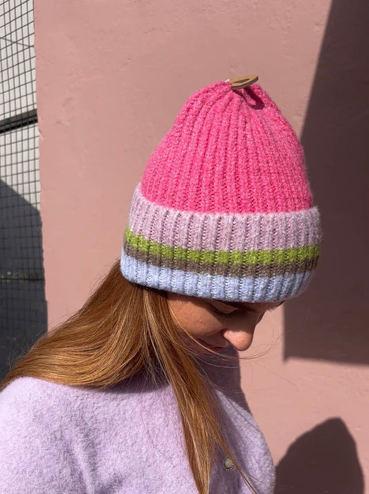 Multicolour beanie hat