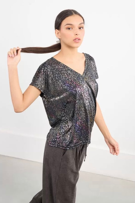 Young Ladies Knitted Tee Black