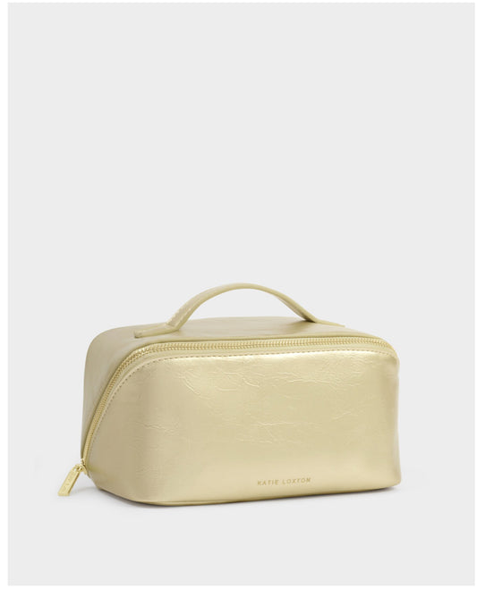 Gold Makeup and Wash Bag