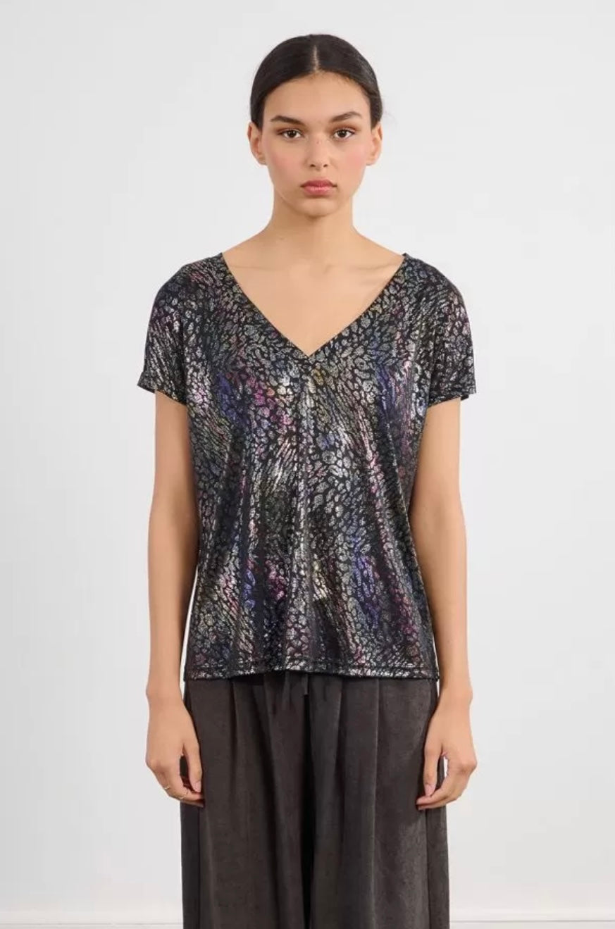 Young Ladies Knitted Tee Black