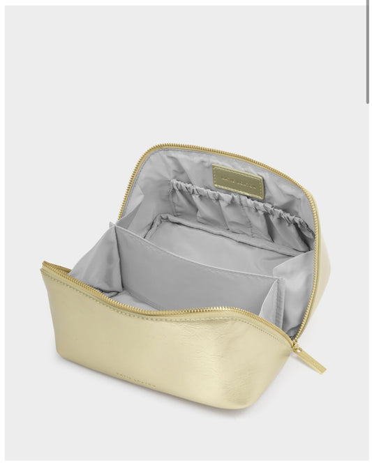 Gold Makeup and Wash Bag