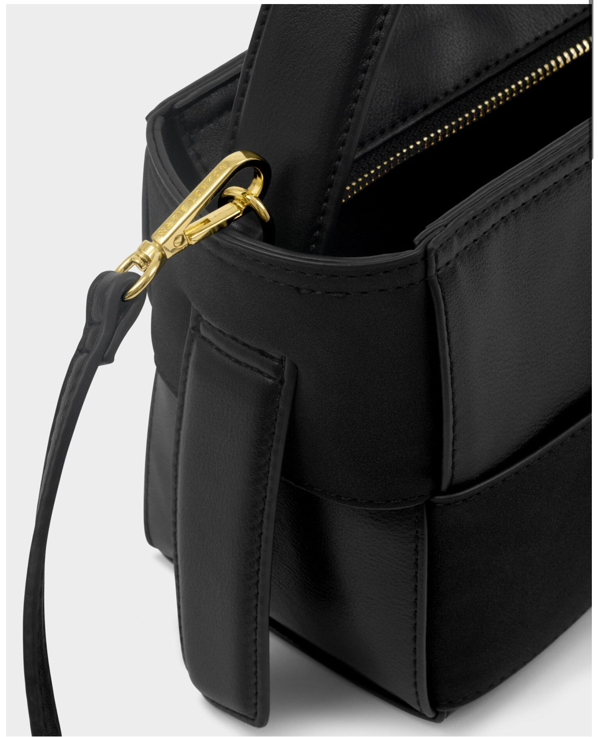 Taya Hand Woven Suedette Top Handle Bag