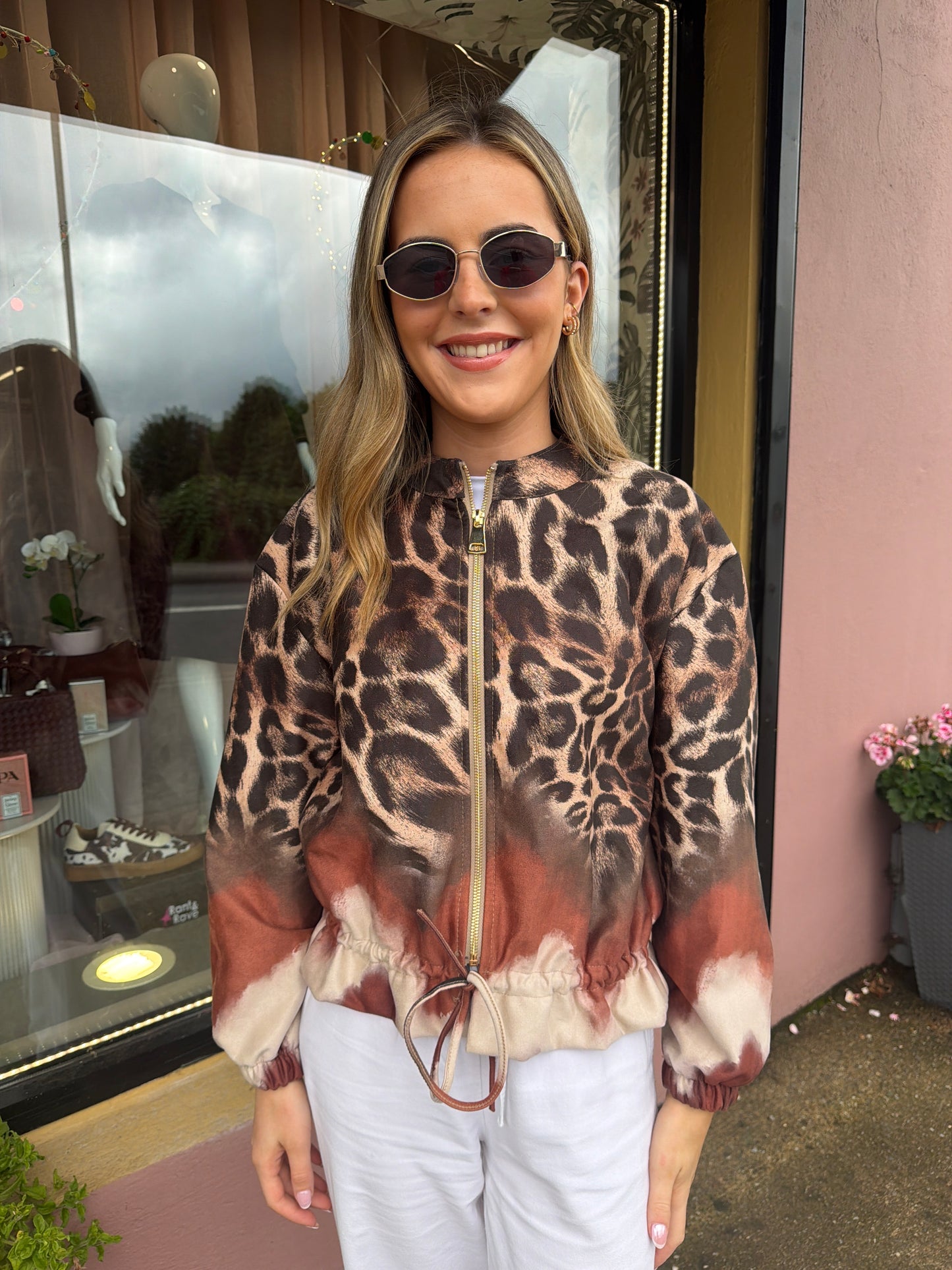 Rust Leopard Print Jacket