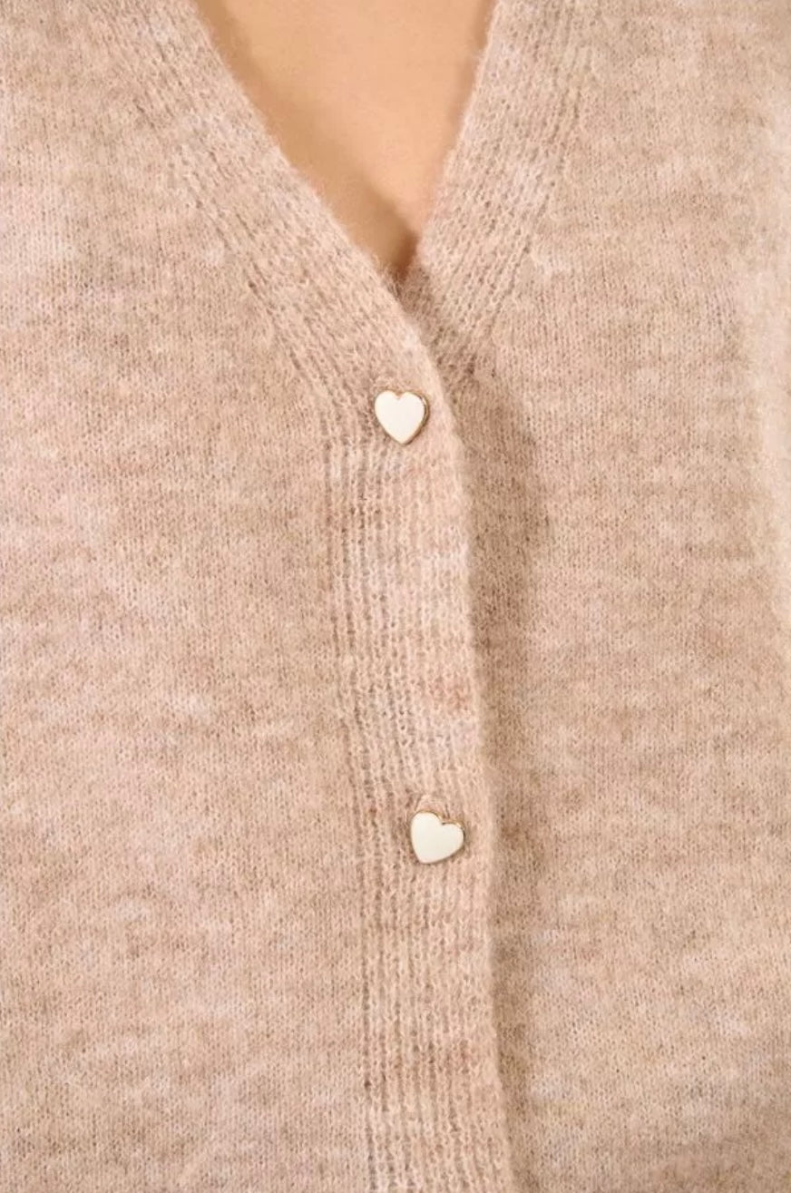 Ladies Knitted Cardigan Beige