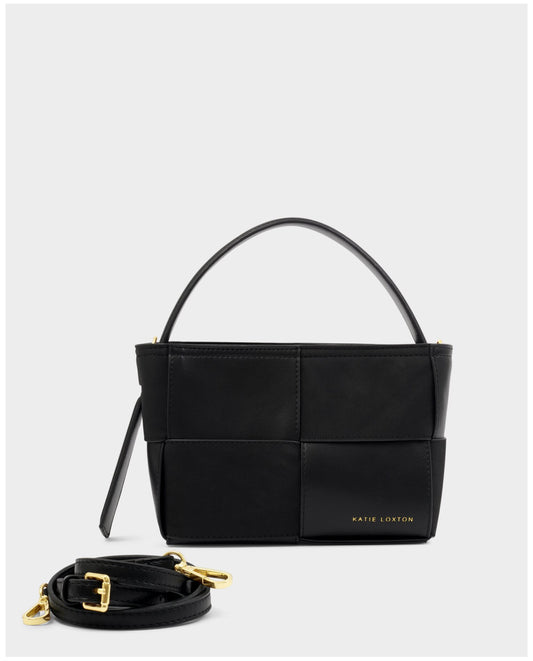 Taya Hand Woven Suedette Top Handle Bag