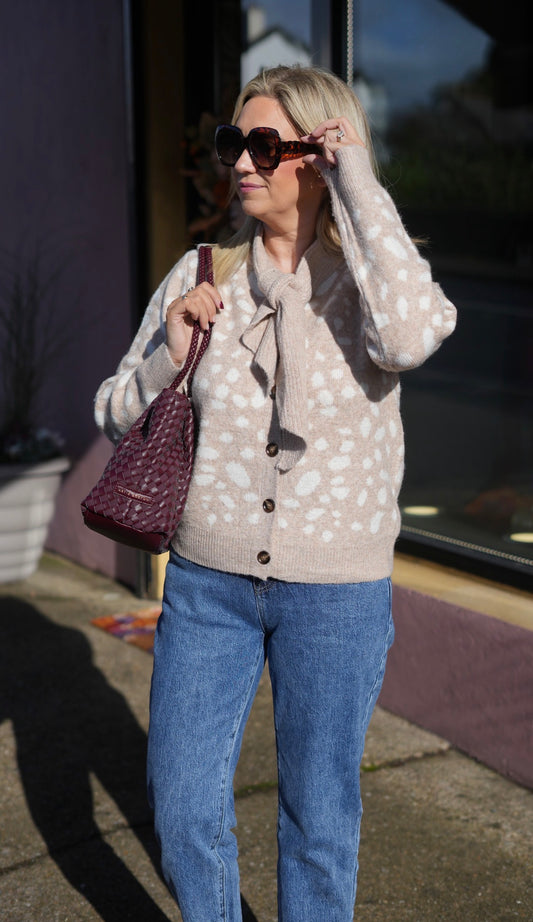 Deer Print Cardigan