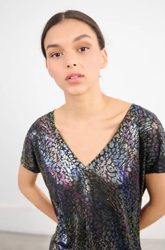 Young Ladies Knitted Tee Black