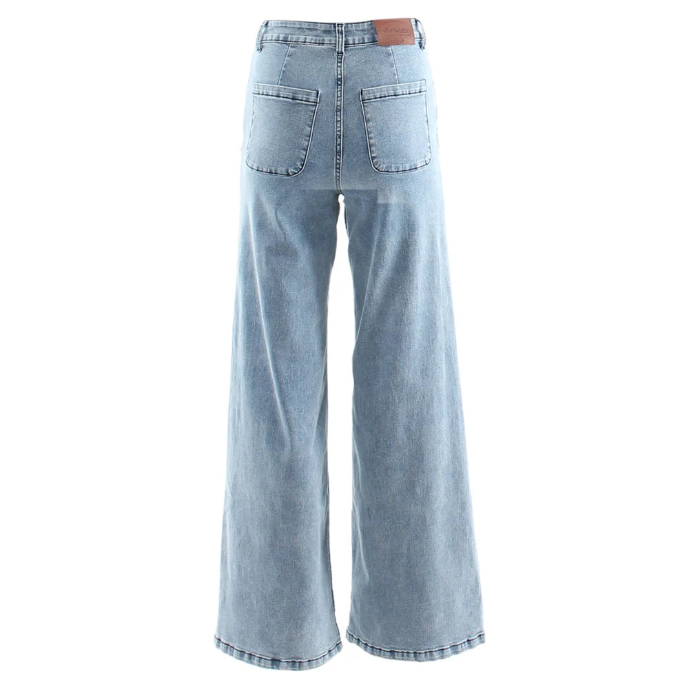 Simone Wide Leg Jean Ice Blue