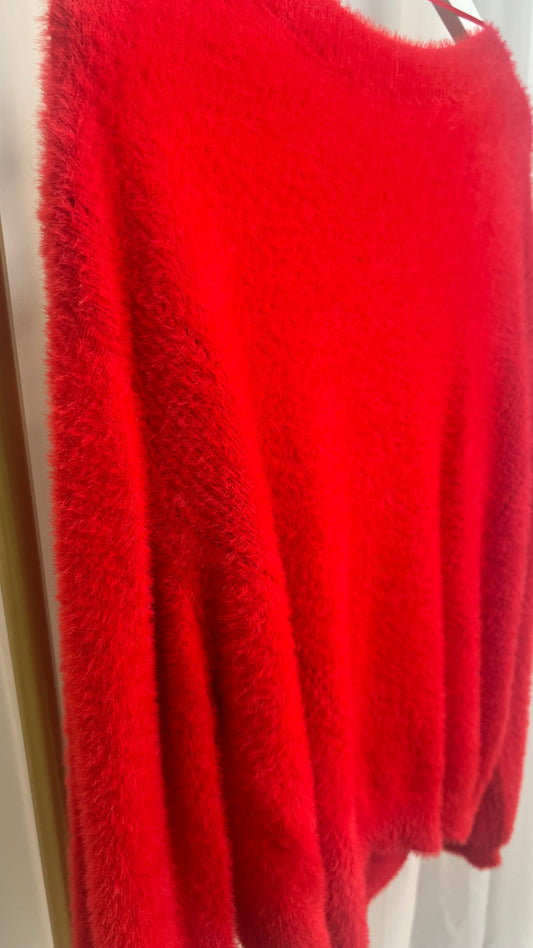 Red Soft Knit Sweater