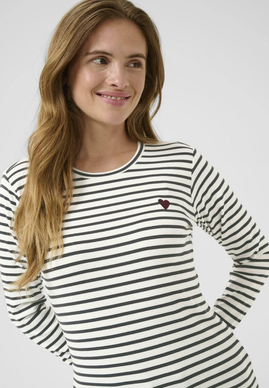 Liddy T-Shirt Chalk/ Dark Grey-Windsor