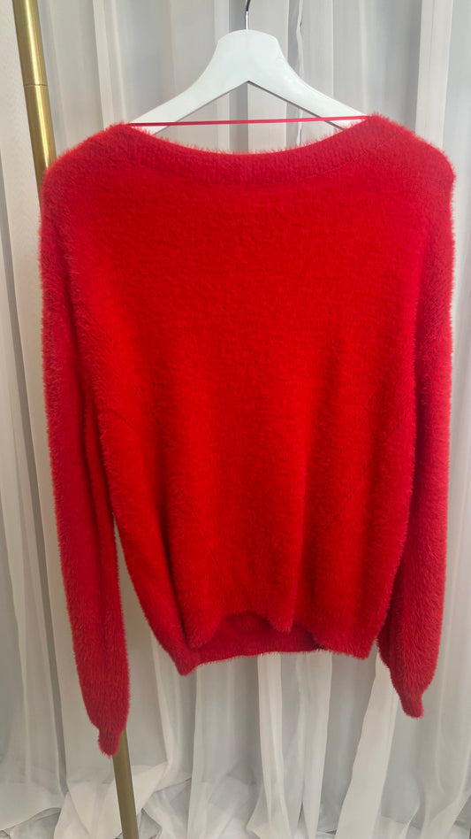 Red Soft Knit Sweater