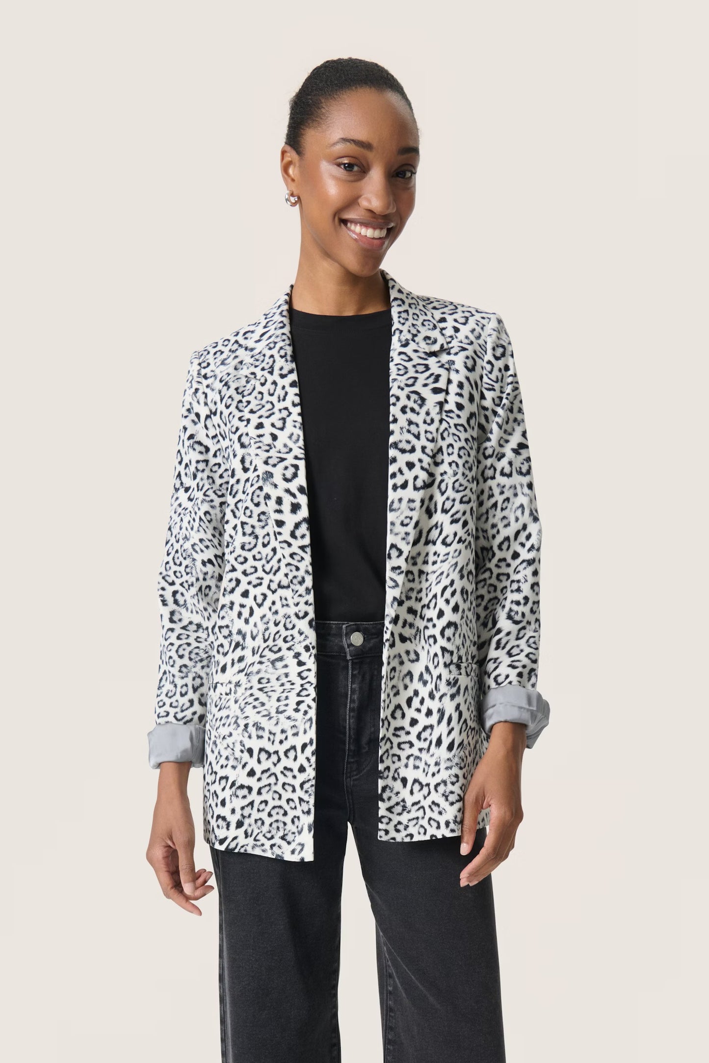 SLshirley printed fold up blazer