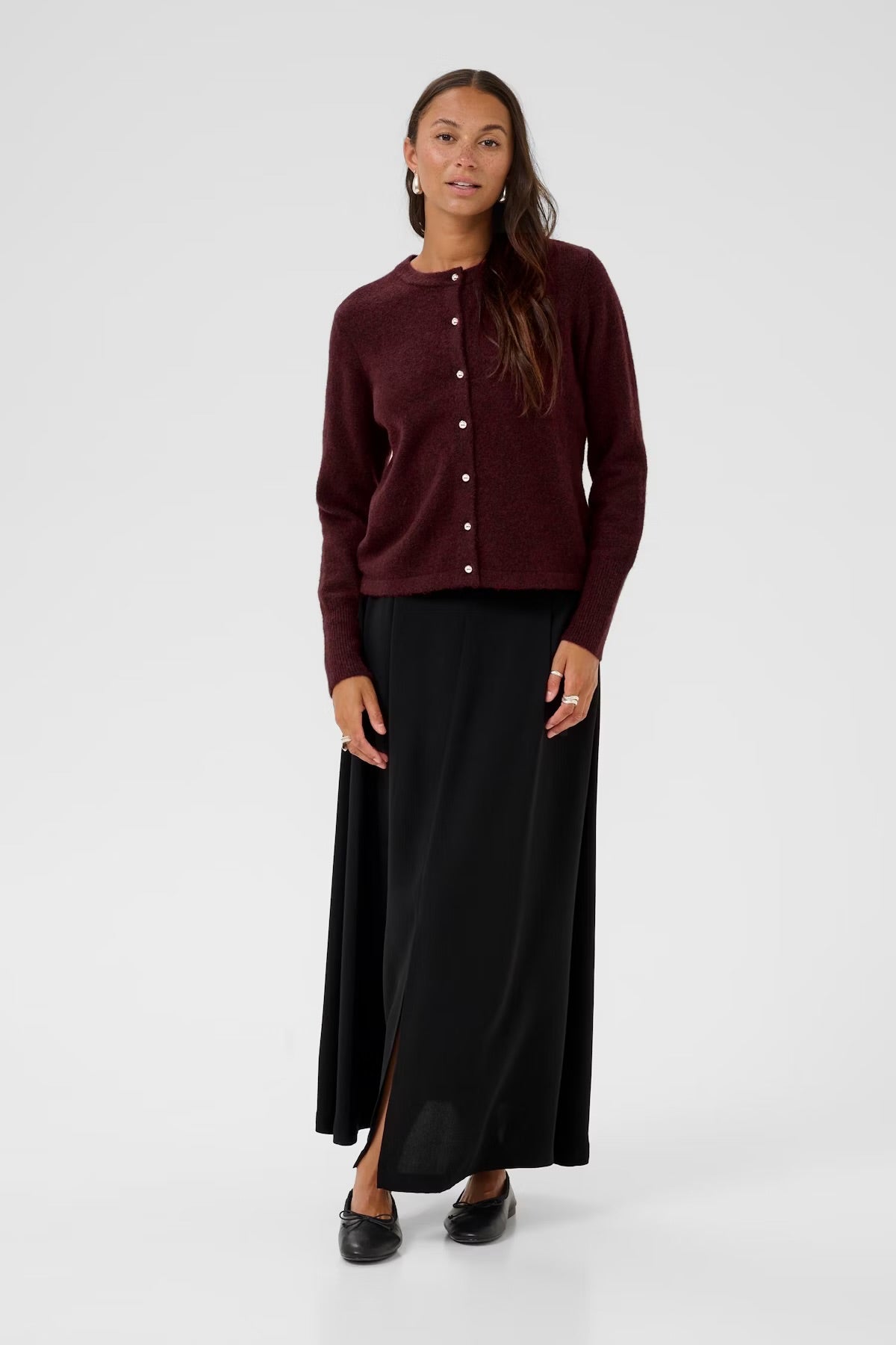 KAniel Knit Cardigan Wine