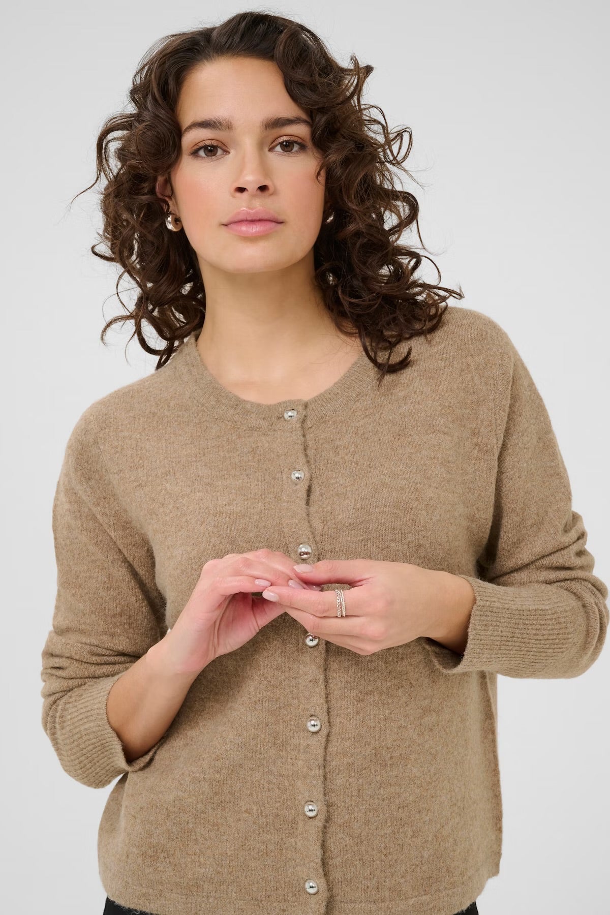 KAniel Knit Cardigan Beige