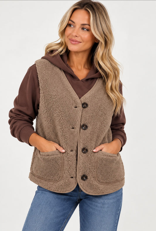 Kalinn Reversible Teddy Vest