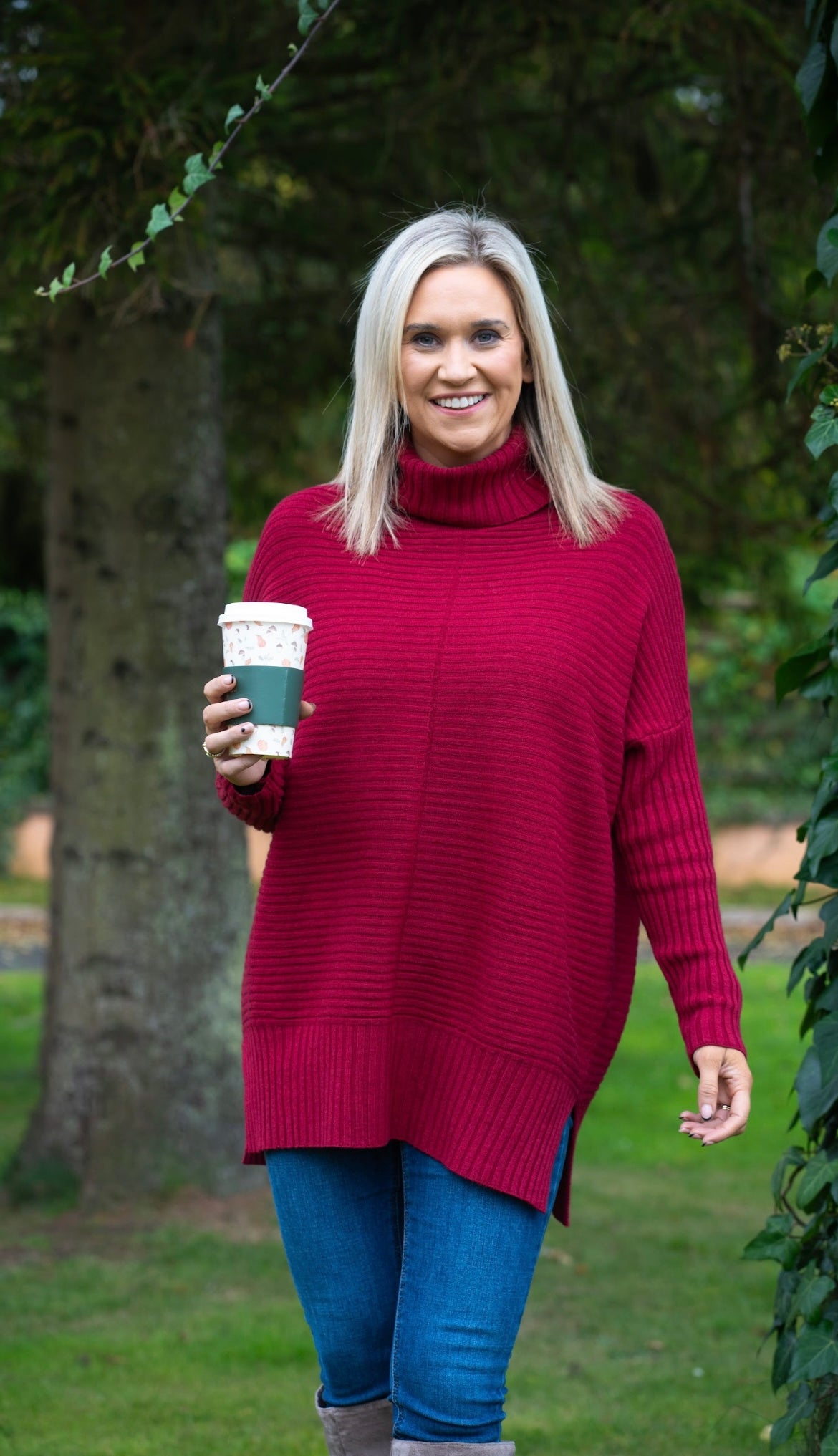 Maroon longline Jumper