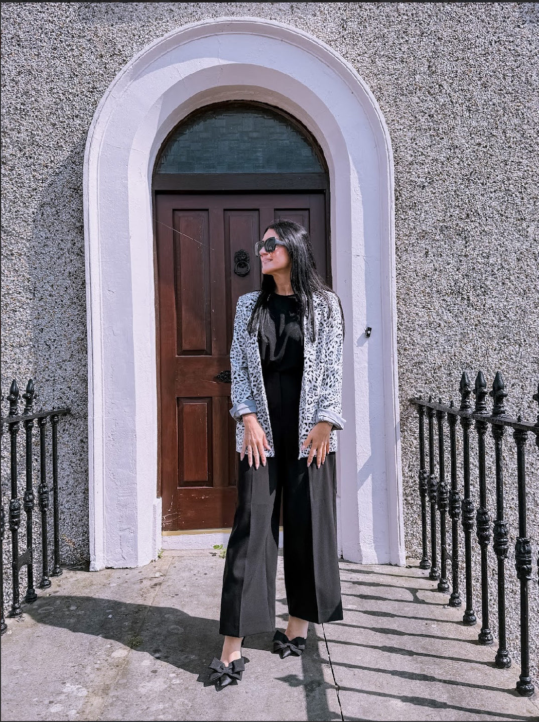 SLshirley printed fold up blazer