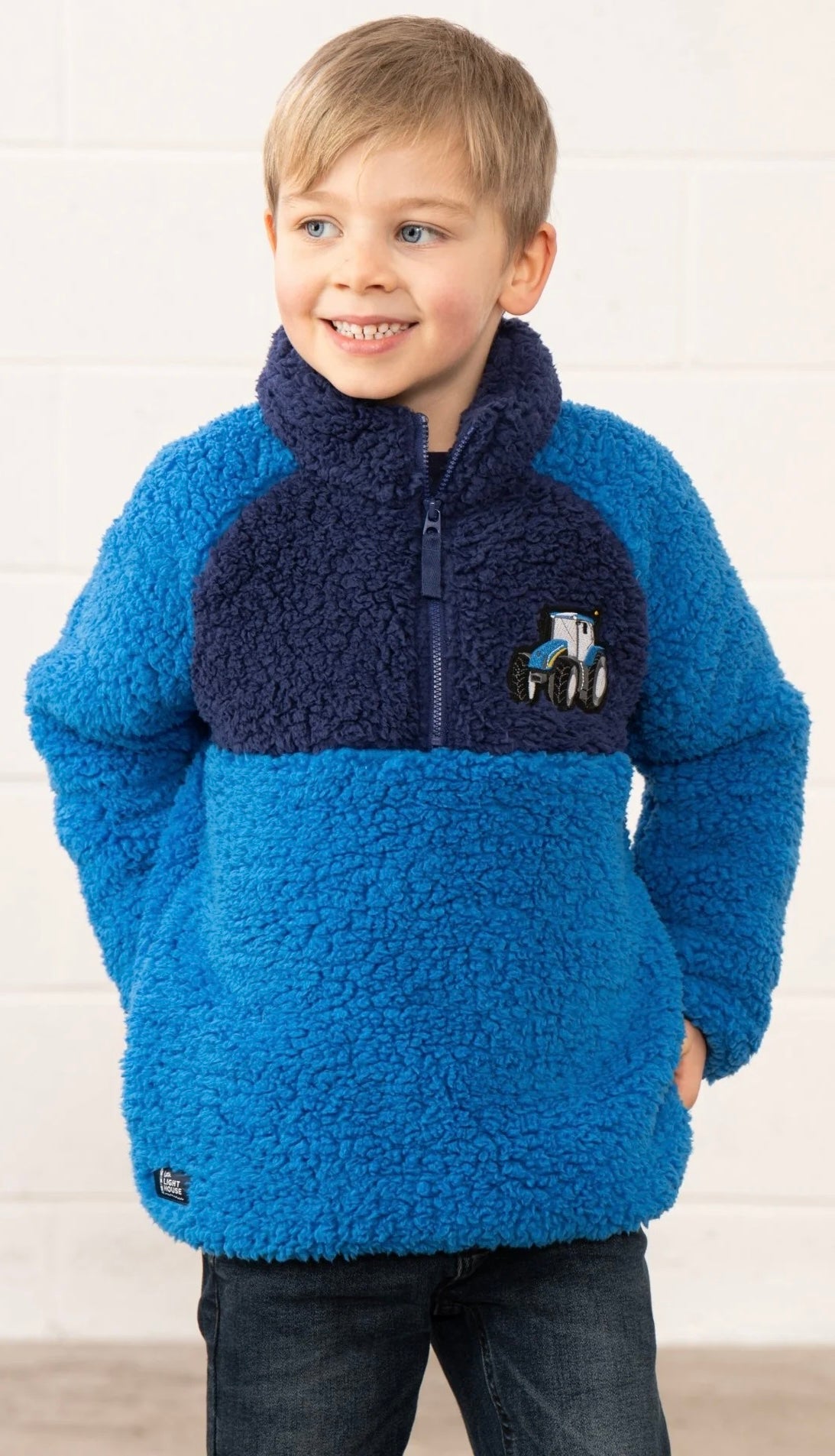 Caden Fleece - Blue Tractor