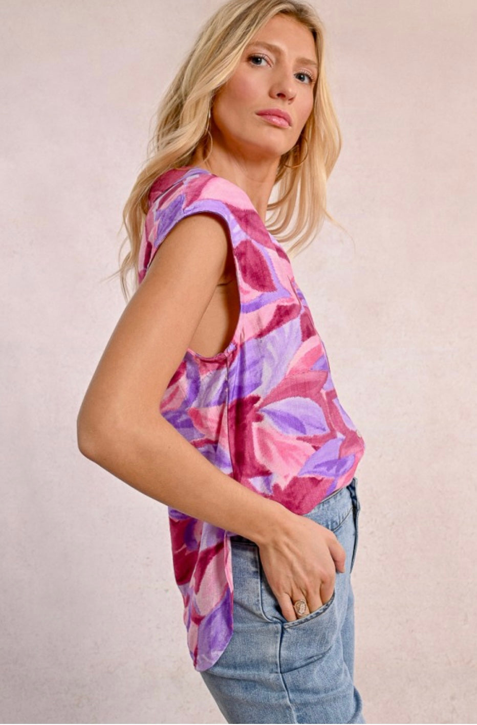 SHORT PRINTED BLOUSE