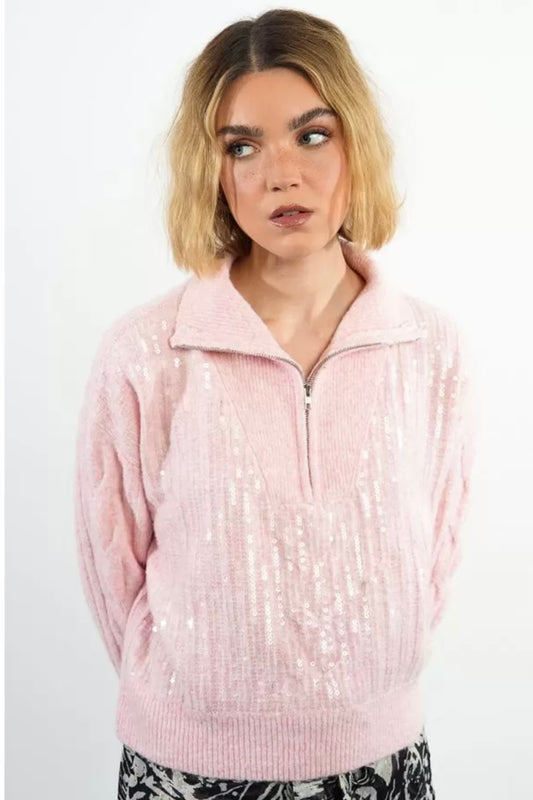 PINK SEQUIN SWEATER
