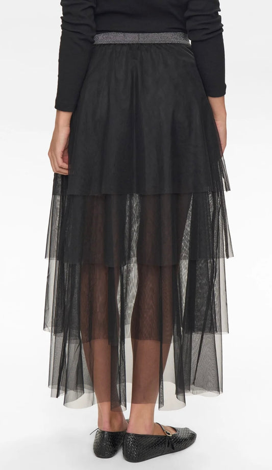 EA LAYER SKIRT - Caviar