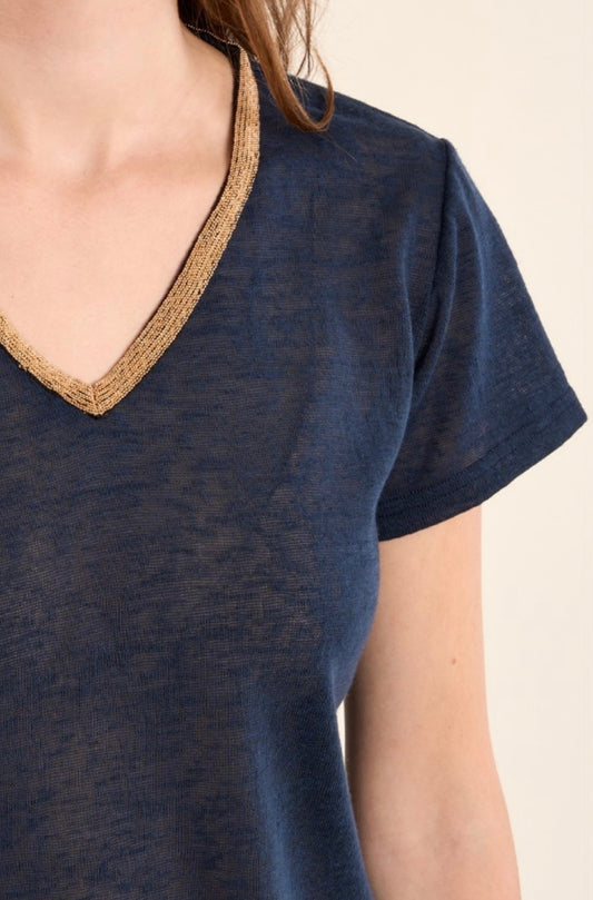 NAVY BLUE T-SHIRT
