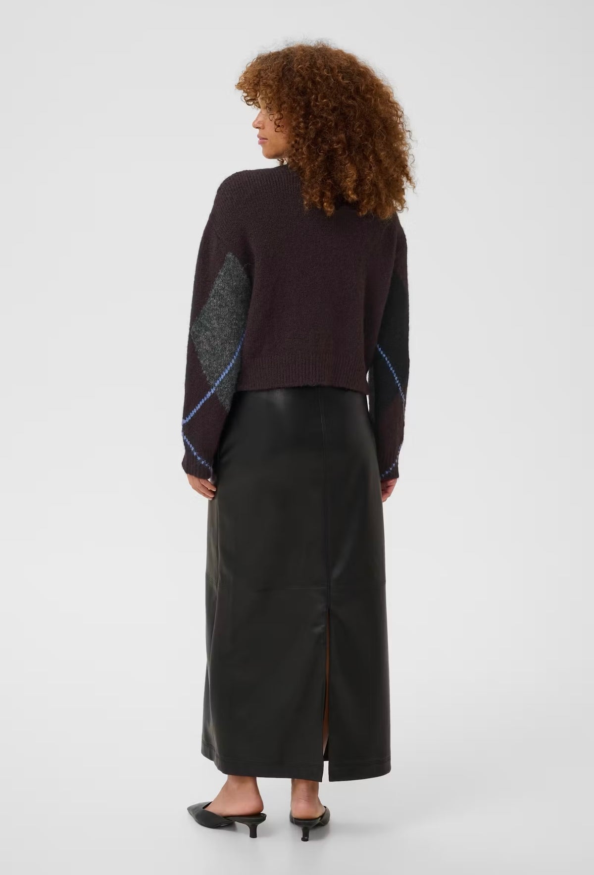 KAgrith Wool Blend Argyle Pullover
