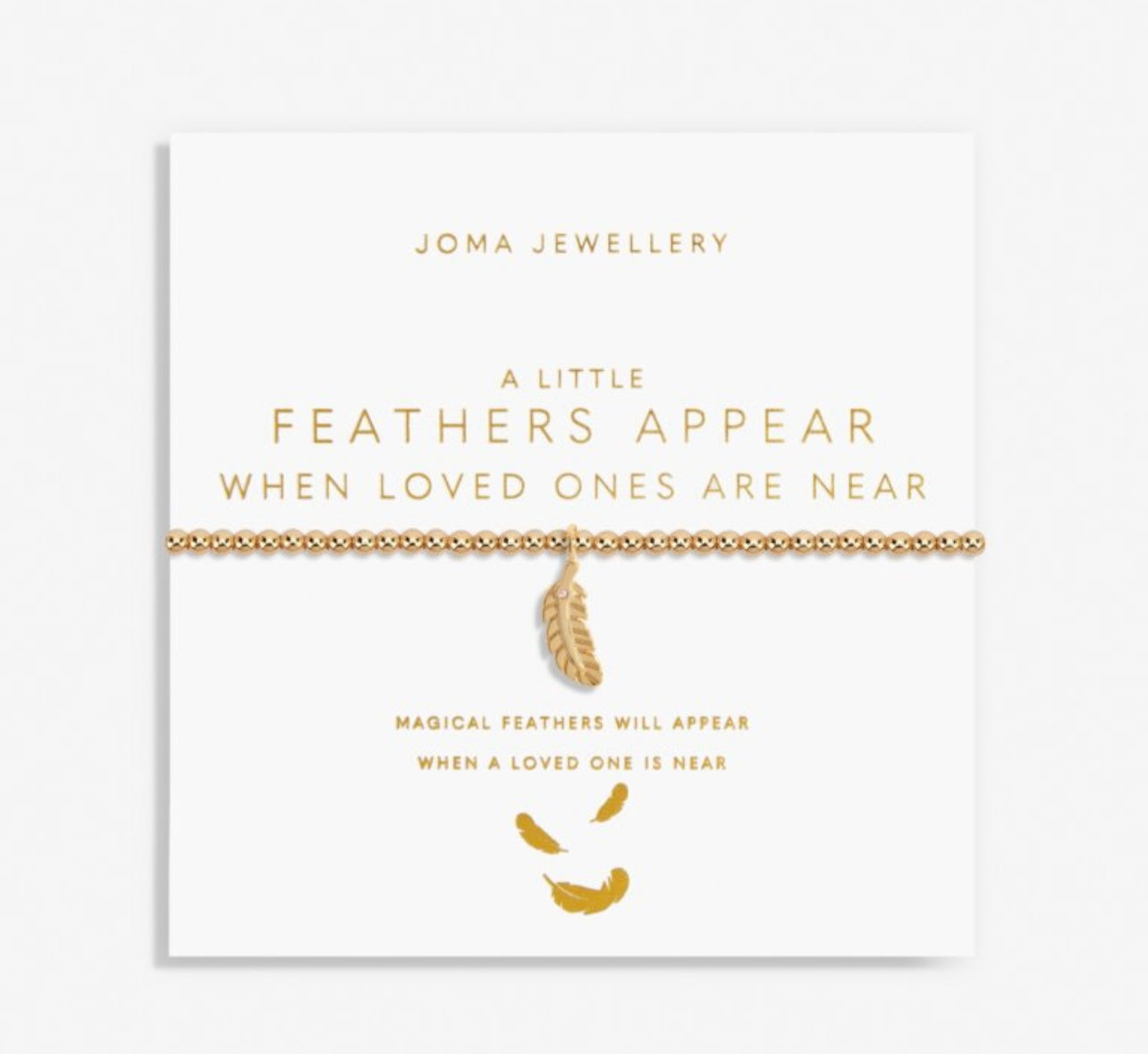 Gold A Little 'Feathers Appear When Loved Ones Are Near' Bracelet
