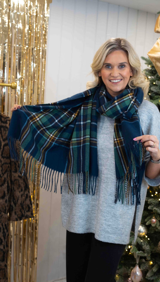 Blue tartan Scarf