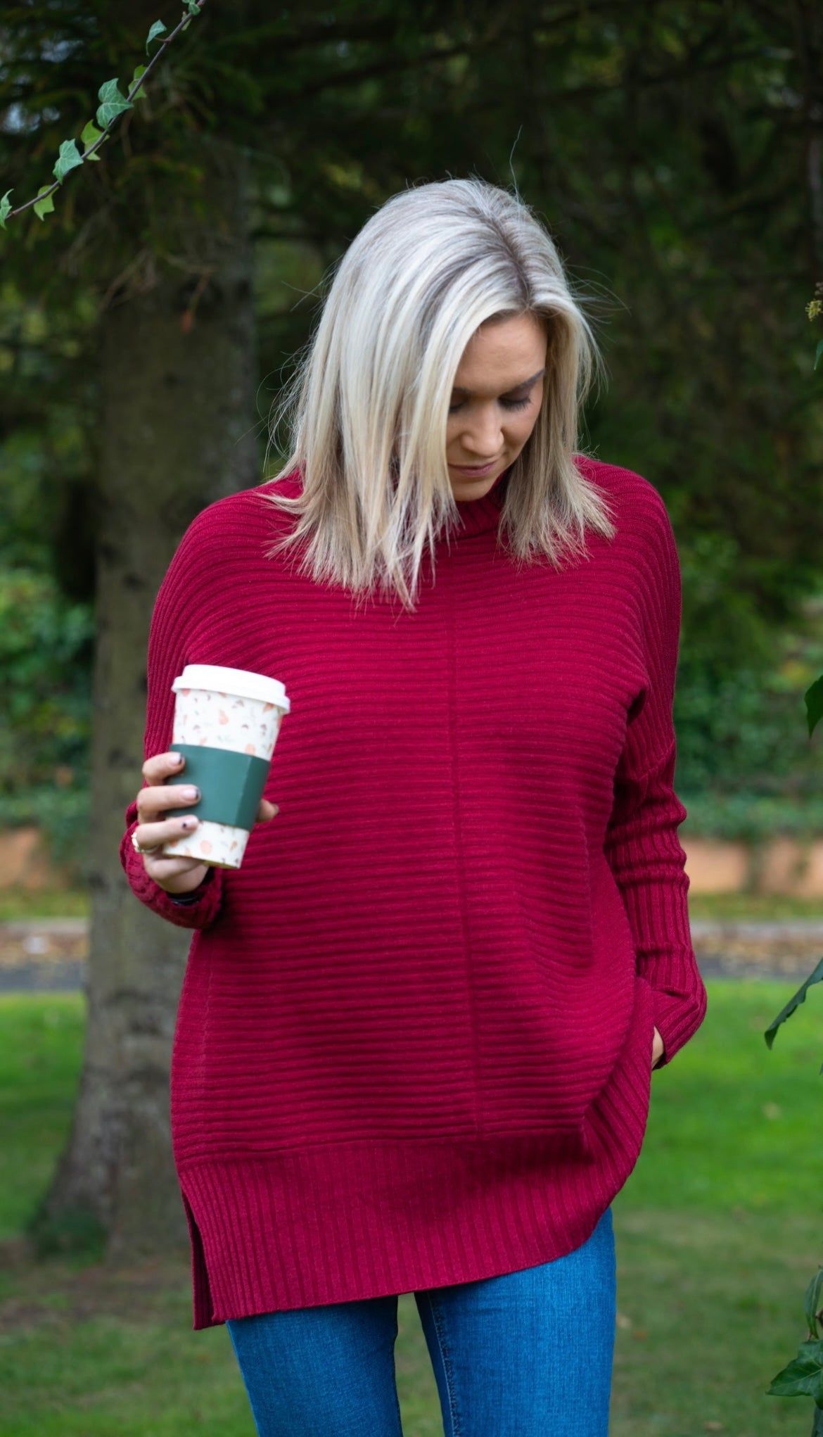 Maroon longline Jumper
