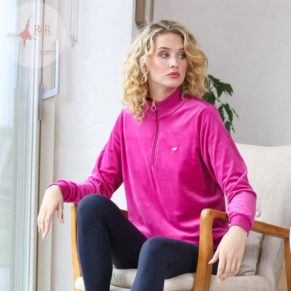 Amina Half Zip Magenta