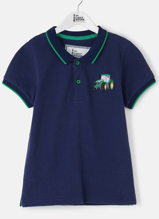 Pier Short Sleeve Polo Shirt - Green Tractor