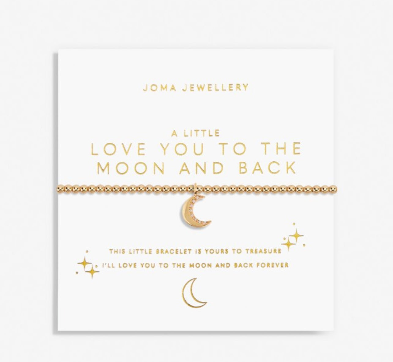 Gold A Little 'Love You To The Moon And Back' Bracelet