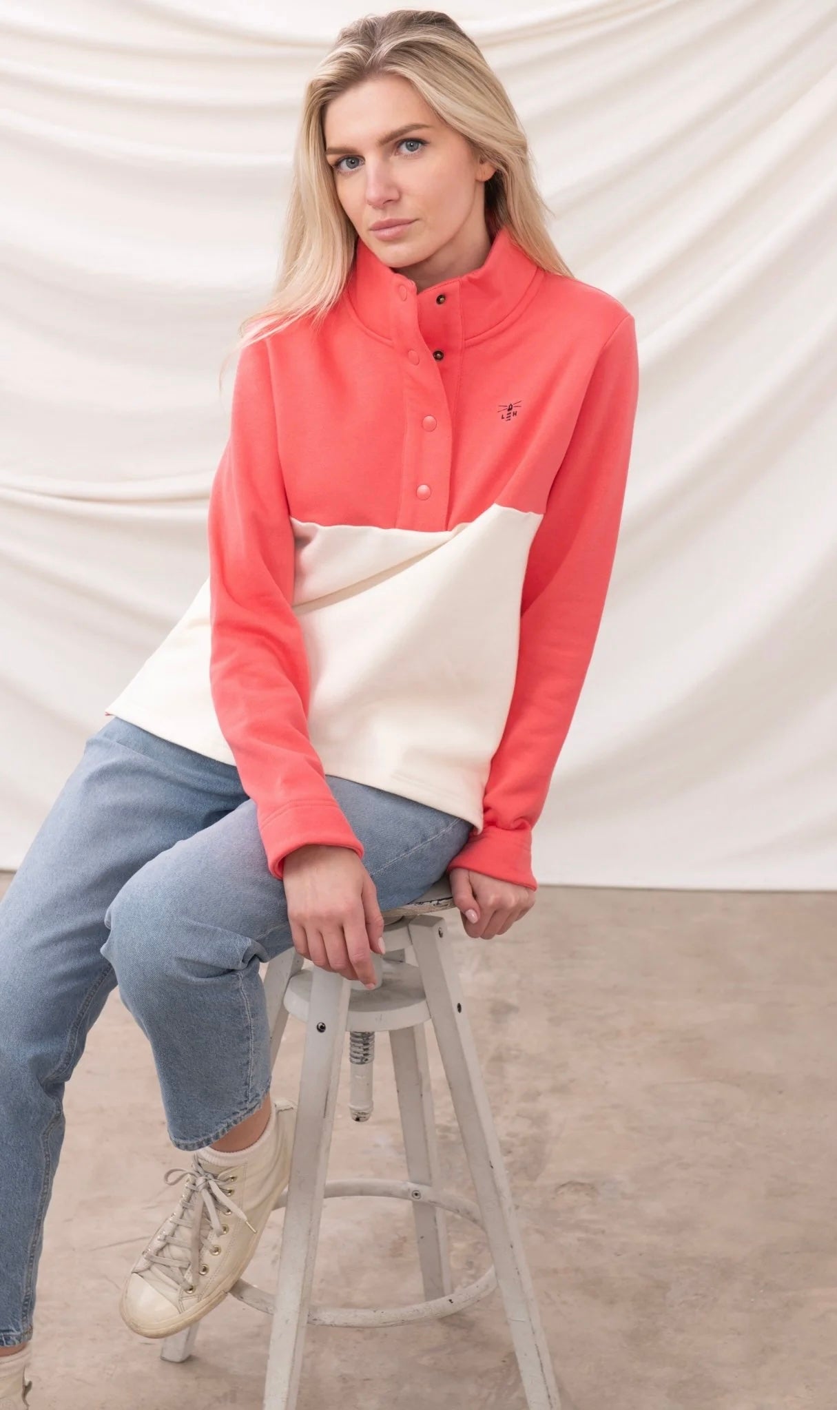Haven Jersey - Coconut Deep Coral