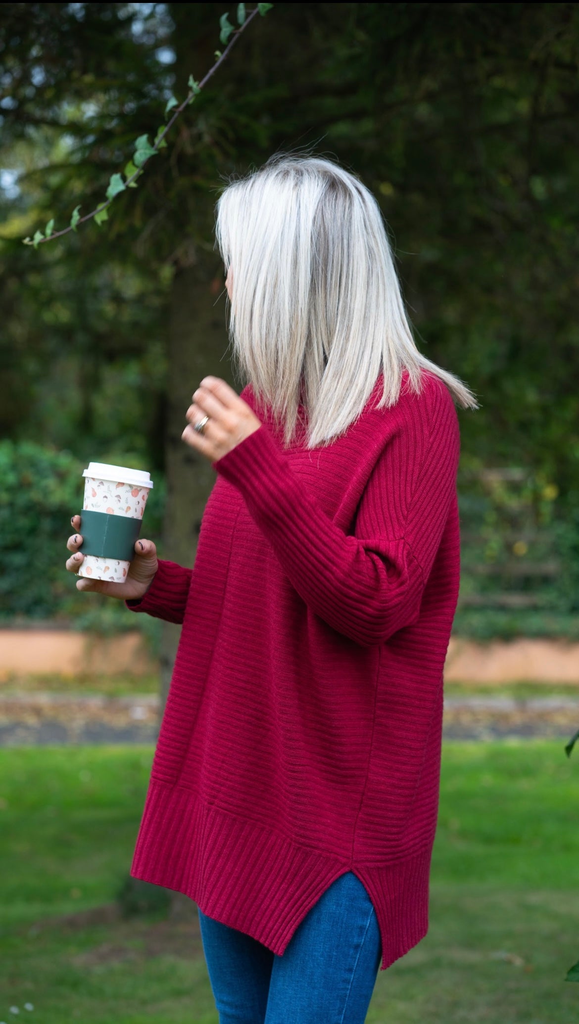 Maroon longline Jumper