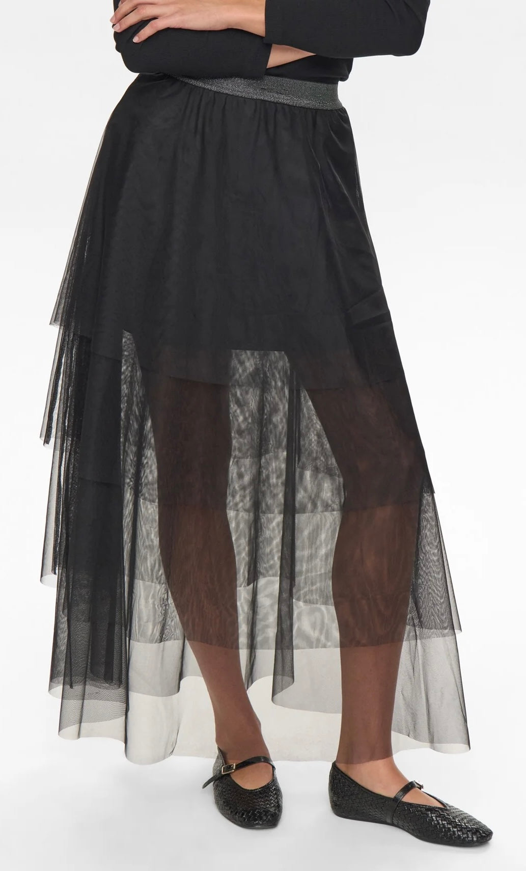 EA LAYER SKIRT - Caviar