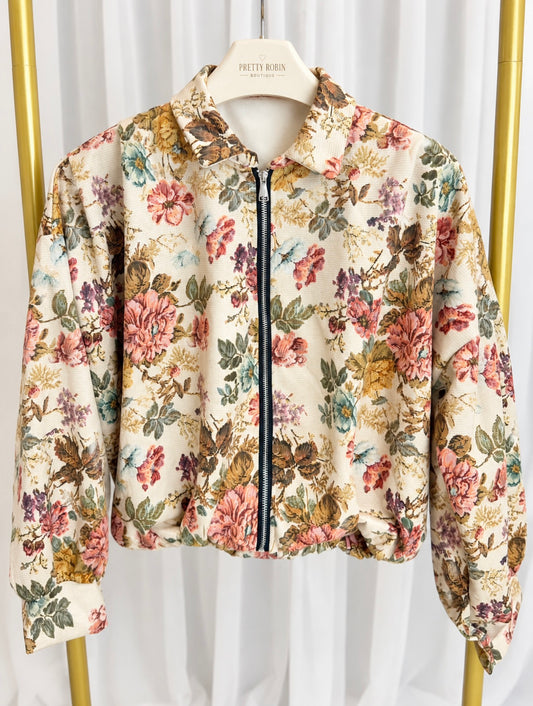 Floral Print Bomber