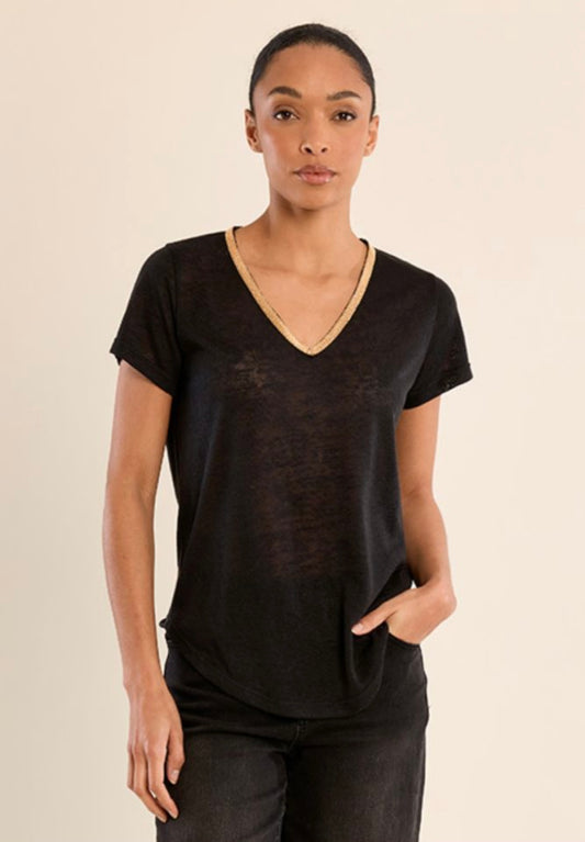 IRIDESCENT V-NECK T-SHIRT