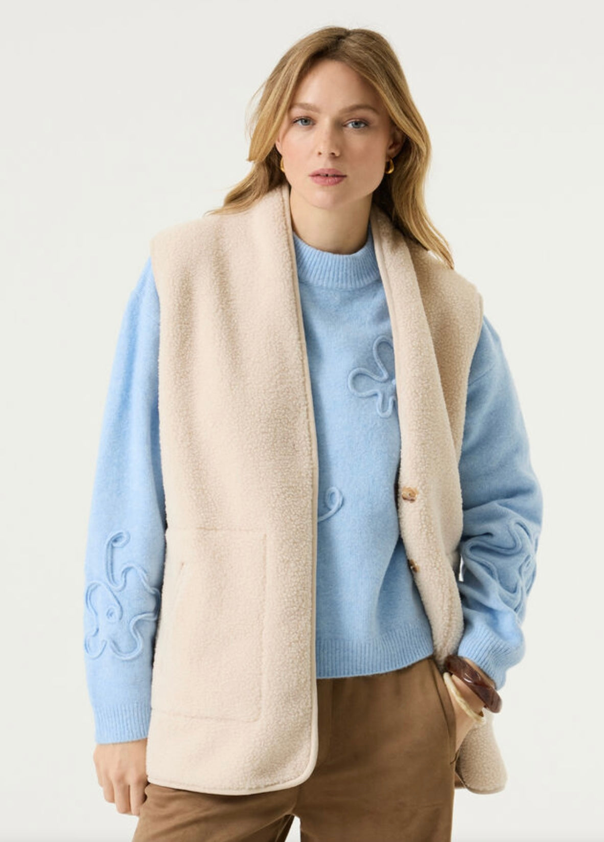 Teddy Sleeveless Jacket