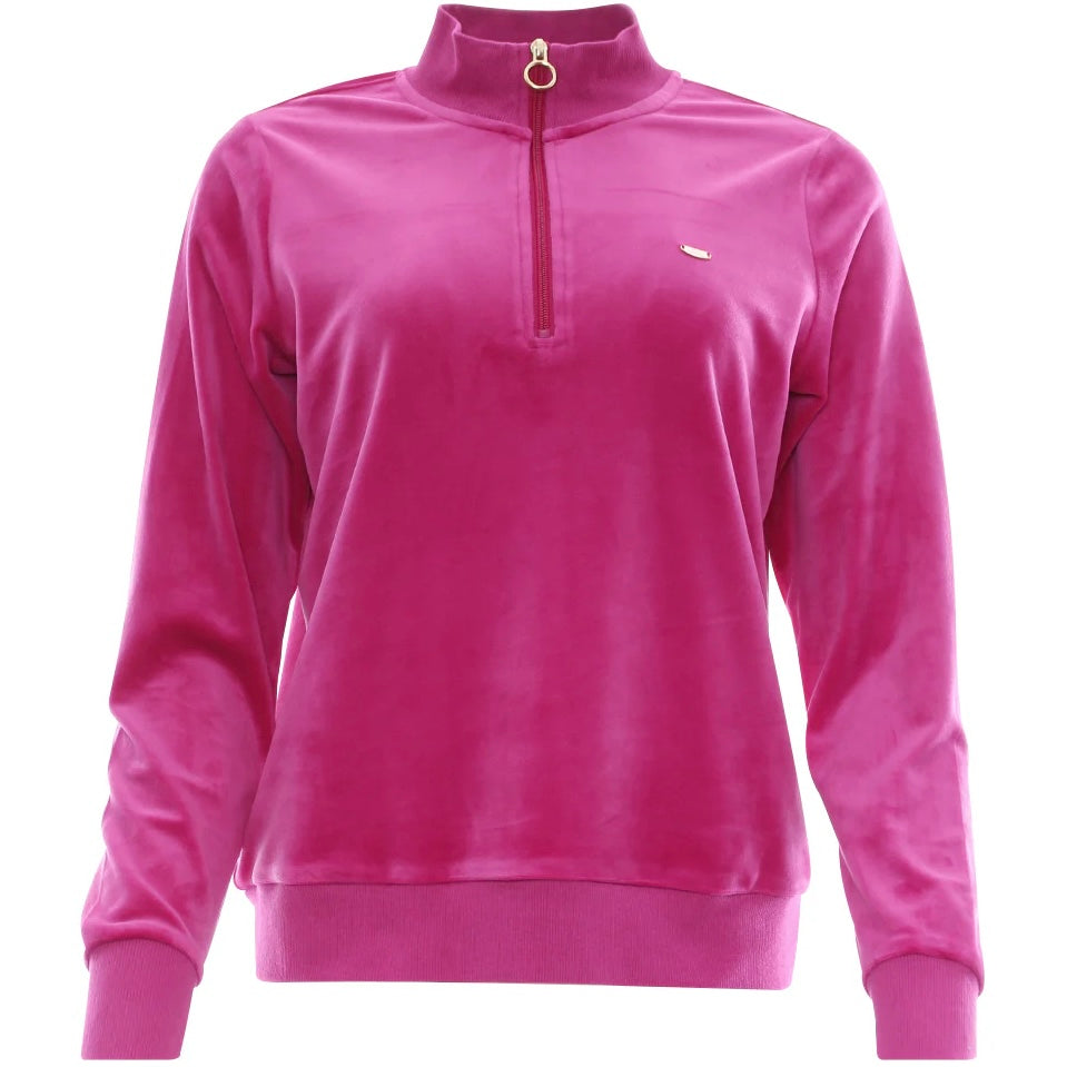 Amina Half Zip Magenta