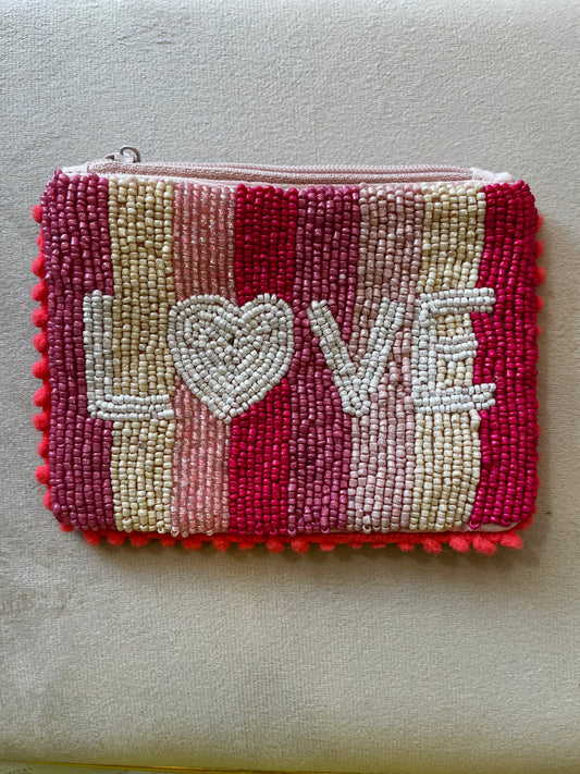 Love beaded purse
