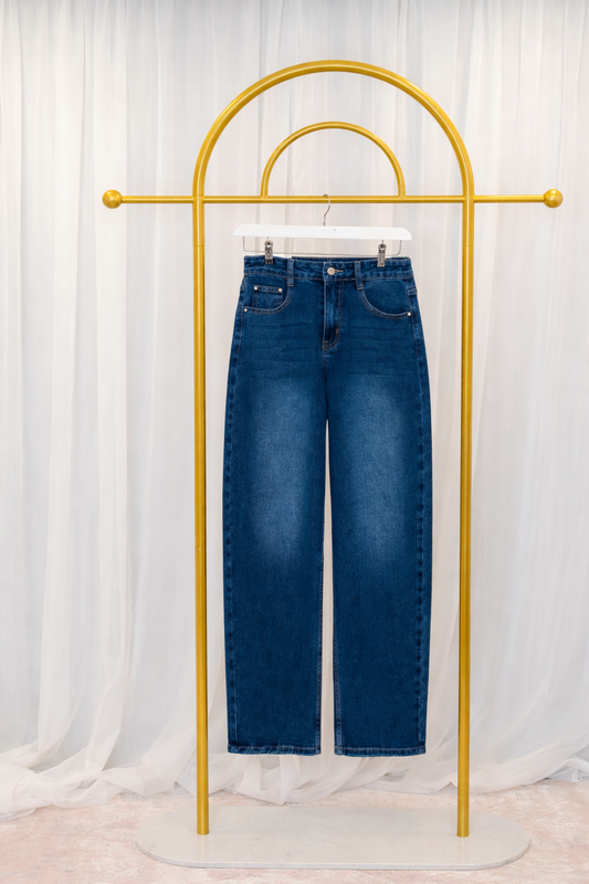 Barrel leg jeans (mid denim)